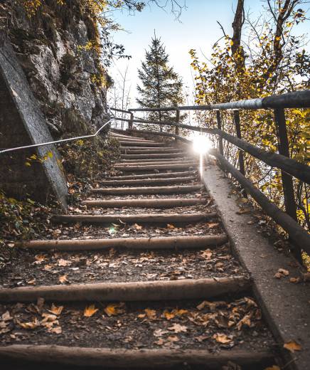 Treppe im Kufsteinerland in Österreich