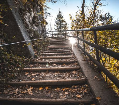 Treppe im Kufsteinerland in Österreich
