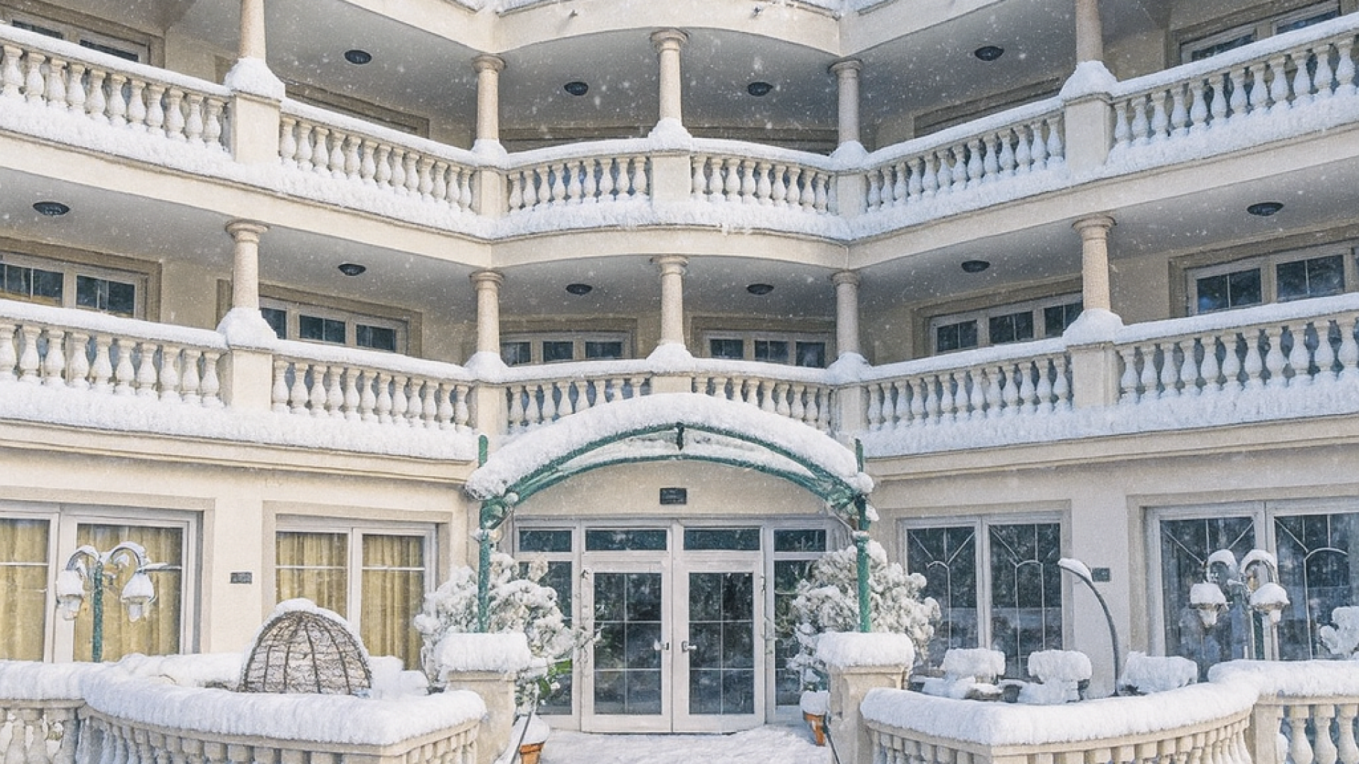 Verschneites Posthotel Erlerwirt im Winter